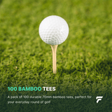BAMBOO GOLF TEES 70MM (100 PACK) - FinalPutt